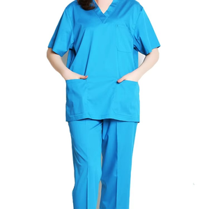 Ensemble haut et pantalon pour femmes Scrubs Uniforms Sets Short Sleeve V collar Accessories Beauty Summer Customizable Hospital Scrubs - Product Image 4