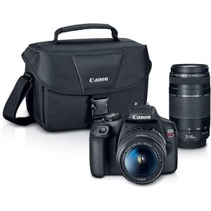 PROVEEDOR MAYORISTA VERIFICADO DE CÁMARA DSLR Rebel T7 DE ALTA CALIDAD con Kit de 2 Lentes con Lente EF18-55mm + Lente EF 75-300mm Negro - Product Image 2