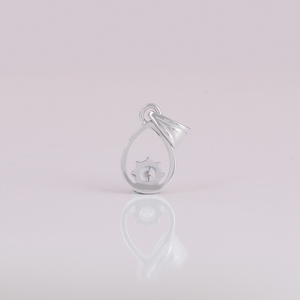 Lujoso Colgante Minimalista de Diamante Cultivado en Laboratorio con Corte Redondo, Oro Sólido de 14kt, para Mujer, con Nuevo Diseño Personalizado de Moda - Product Image 3