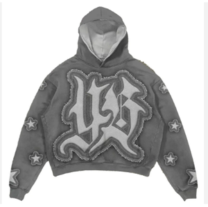 Venta al por mayor Sudadera con capucha Streetwear 100% algodón LOGO personalizado Vintage ácido lavado desgastado parche bordado Sudadera con capucha para hombres - Product Image 1