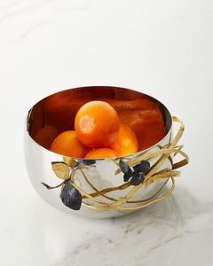Support en acier inoxydable avec métal doré en forme de main Bol à noix et fruits secs Vaisselle Bols de service aux fruits profonds Fournisseur de l'Inde - Product Image 5