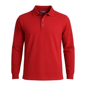 Polo a Maniche Lunghe in Piqué Personalizzata per Merchandising Promozionale - Product Image 3