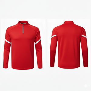 Sudaderas Deportivas de Alta Calidad, 100% Poliéster, Felpa Cepillada, Cierre de Cremallera de un Cuarto, Antibacterianas, 220g, Estilo Deportivo - Product Image 1