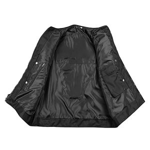 <b>Men's</b> Biker Motorcycle <b>Vest</b> Swat Style Premium <b>Black</b> Cowhide Leather Adjustable Waist & Concealed Carry Pockets 2025 <b>Vests</b> - Product Image 2