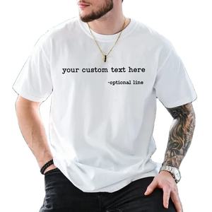Camiseta personalizada de alta calidad para hombre, 100% algodón, sublimación, camisetas de ocio en blanco, camisetas deportivas con logotipo de transferencia de calor para hombre - Product Image 2