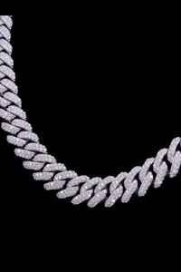 Collar de Cadena Cubana de Lujo con Incrustaciones de Diamantes, Moissanita VVS, Chapado en Rodio, Plata de Ley Ortodoxa, Joyería para Regalo de Fiesta - Product Image 4