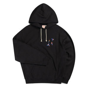 Sweats à capuche en éponge française noire pour hommes les plus vendus avec poche kangourou et cordon de serrage pour l'hiver - Product Image 3