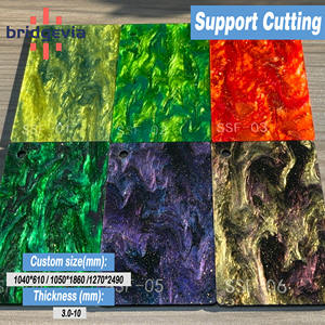 Láminas Acrílicas de Perlas Coloridas, Alto Brillo, PMMA Virgen, Grosor Personalizado para Corte Láser, Decoración de Joyería - Product Image 4