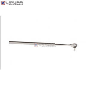 Jaffe Lid Retractor Cuchillas retractoras curvas de 15mm de ancho Acabado opaco 53mm 2,0 pulgadas Longitud total Instrumentos médicos - Product Image 3