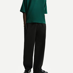 Pantalons de jogging décontractés pour hommes, de haute qualité, personnalisés, de marque OEM, légers, à braguette boutonnée, amples, droits, 100% coton - Product Image 6