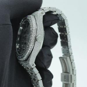 Reloj de Lujo para Hombre, Estilo Hip Hop, con Diamantes Moissanite, Plata de Ley 925 con Baño de Platino, Movimiento de Cuarzo, Joyería de Moda - Product Image 2