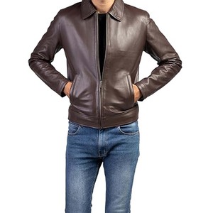 Custom Design Plain Dyed Regular Fit <b>Lightweight</b> Canvas Leather <b>Jacket</b> for Men <b>Breathable</b> Eco Friendly <b>Waterproof</b> Windproof - Product Image 4