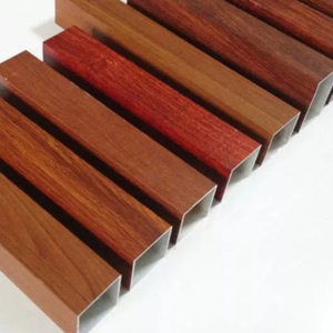 Section décorative en aluminium de grain de bois de catégorie de la série 6000 avec des services de traitement de coupe et de soudure - Product Image 5