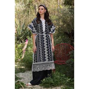 Traje de dos piezas sin coser de gasa bordada TL-52085, silueta holgada con cintura natural - Product Image 4