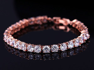 Precio al por mayor 925 plata esterlina mujeres Moissanite diamante 6mm pulsera Iced Out Moissanite tenis cadena pulsera - Product Image 2