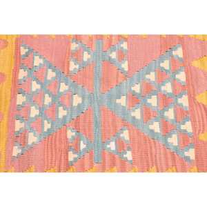 พรมวิ่งสไตล์ตุรกี ขนาด 2.7x9.3 ฟุต ลายต้นไม้และพืชสีน้ำเงิน พรมขนสัตว์วินเทจ - Product Image 5