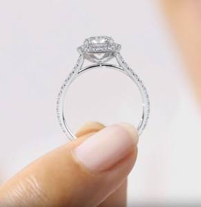 10k jaune Rose blanc plaqué or rond coupe laboratoire cultivé diamant mariage et bague de fiançailles unisexe cadeau de fête pour elle - Product Image 5