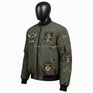 Chaqueta Bomber para mujer Premium 260 GSM tela de sarga de nailon logotipo bordado verde diseño personalizado chaquetas de satén para mujer - Product Image 4