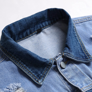 Dernière veste en jean décontractée pour homme à manches longues, prix OEM bon marché, respirante, chaude, élégante, veste en jean courte personnalisée pour l'hiver - Product Image 4