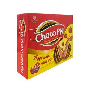 Popular Choco PN 264g Caja de Galletas de Chocolate con Sabor a Cacao, Malvaviscos Suaves y Mermelada de Fresa, Sabor Dulce, Bolsa a Granel - Product Image 5