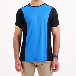 Vêtements de fitness de haute qualité pour hommes, légers, à panneau bleu, respirants, actifs, t-shirts pour la course à pied, t-shirts pour hommes - Product Image 4