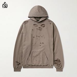 2025 personalizado de peso pesado desgastado de algodón francés Terry Pullover personalizado desgastado sudaderas con capucha - Product Image 1