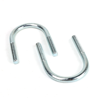 45 #   Boulon en U en acier au carbone sur mesure, plaqué zinc bleu et blanc, pour fixation de machines et colliers de serrage de tuyaux