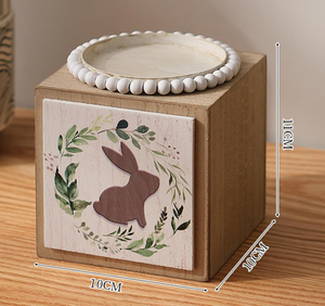 ที่ใส่เทียนชากระต่ายทำด้วยมือทำจากไม้สำหรับสัตว์เลี้ยงที่ระลึกหรือสูญเสียกระต่ายแบบชนบทของที่ระลึกในเวียดนาม - Product Image 3