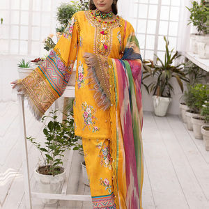 Shalwar Kameez pour femmes meilleure qualité, traditionnelle, élégante, pour pelouse et coton, robe Maxi en coton - Product Image 4