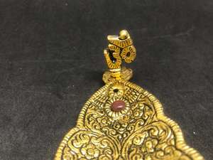 Soporte de varillas de incienso de Metal en forma de hoja Om, calidad superior, para exportación en gran cantidad (oro) - Product Image 2