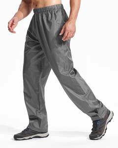 Fashionable Nylon Windbreaker Pants Lightweight High Waist Anti-Wrinkle Casual Sport Style Flat Front Slim Fit Trouser - Product Image 6