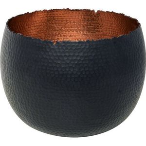 Portavelas votivo ecológico negro y dorado con borde ondulado y textura martillada para la decoración del Día de San Valentín y Pascua - Product Image 3