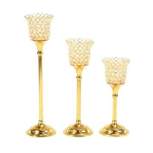 Elegante Portavelas Redondo de Metal Grande, Ecológico y Hecho a Mano para Bodas, Navidad y Decoración del Hogar - Product Image 4