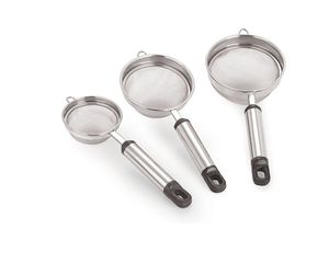Ensemble de passoires en acier inoxydable écologiques à mailles fines, usage domestique et professionnel - Product Image 1