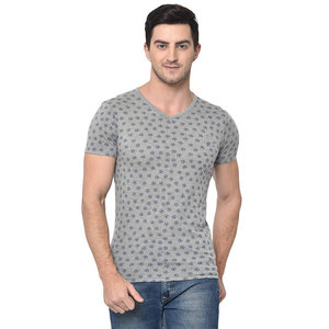 Camiseta ligera de algodón para hombre 100% algodón manga corta suave ajuste relajado verano cuello en V camiseta - Product Image 4