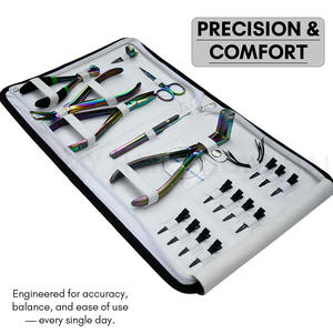 Handtied Hair Extension Tool Kit Beads Pulling <b>Loop</b> <b>Hook</b> Tool Weft hair Extension Pliers parting finger <b>tape</b> in pliers Kit Salon - Product Image 6