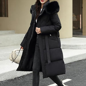 Gran oferta, nueva chaqueta acolchada larga a la moda para mujer/OEM, logotipo personalizado, diseño de cierre personalizado, chaqueta acolchada larga para mujer - Product Image 2