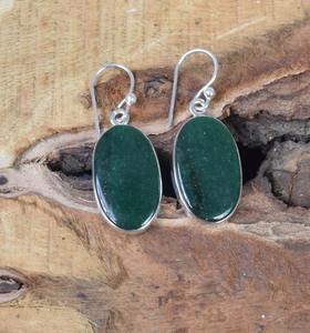 Pierre de sang 925 en argent Sterling pierre de sang pierre précieuse crochet boucle d'oreille bijoux Simple boucle d'oreille forme ovale boucle d'oreille cadeau pour anniversaire - Product Image 4