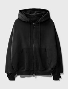 Venta al por mayor de invierno de los hombres de alta calidad 100% de algodón de lana con cremallera sudaderas con capucha con logotipo personalizado hecho en Pakistán - Product Image 5