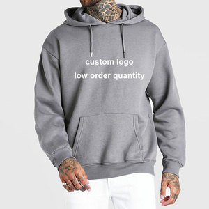 เสื้อสเวตเตอร์มีฮู้ดของผู้ชายผ้าคอตตอนผสมอารมณ์ชุดวอร์มมีซิปแบบวินเทจน้ำหนักมากสำหรับผู้ชายขายส่ง100% - Product Image 1