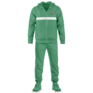 <b>Men</b> Winter Streetwear Solid <b>Red</b> Jogging Sports Tracksuit Set Hooded Zipper Jacket Jogger Pants Breathable OEM ODM Wholesale - Product Image 2