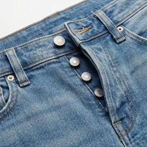Jeans skinny ajustés pour femmes, tendance actuelle, de haute qualité, décontractés, couleur personnalisée, pantalon en denim délavé, logo à la taille, pantalon - Product Image 4