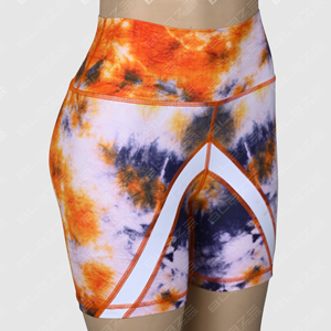 Vente en gros OEM Personnalisé Short Biker Taille Haute pour Femmes Leggings de Yoga & Running Skinny Fit Shorts de Couleur Contrastée - Product Image 3