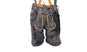 Shorts en cuir de vachette fendue pour hommes Shorts en cuir de haute qualité pour hommes - Product Image 3