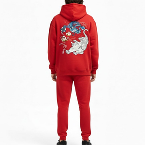 Conjunto Deportivo Informal de Dos Piezas con Bordado de Color Sólido para Hombre, Ropa Deportiva para Correr, Conjunto Deportivo para Hombre - Product Image 2