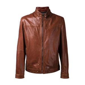 Veste en cuir de motard vintage unisexe de haute qualité en gros, véritable cuir véritable, course, hiver, respirante - Product Image 4