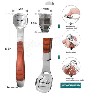 Rasoir compact à callosités avec logo personnalisé facile à utiliser pour l'entretien quotidien de la peau des pieds et des talons - Product Image 2