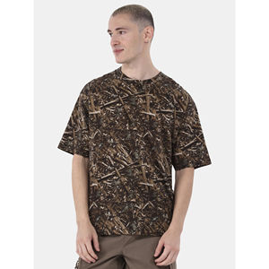 Chemise homme de haute qualité 100% coton respirant Logo personnalisé imprimé Camouflage T-Shirt hommes épaule tombante surdimensionné OEM - Product Image 1