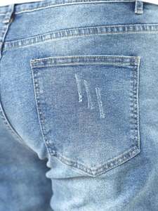 Pantalones Vaqueros Rectos Azul Claro para Hombre, Calidad Premium, Transpirables, Ajustados, de Mezclilla - Product Image 4