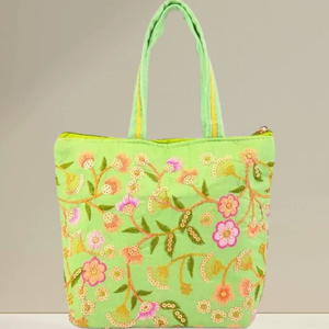 Bolsos de Mano Elegantes para Mujer, Bolsos de Seda con Forro de Satén y Cierre de Cremallera, Plegables y Duraderos para Regalos de Boda y Viajes - Product Image 1